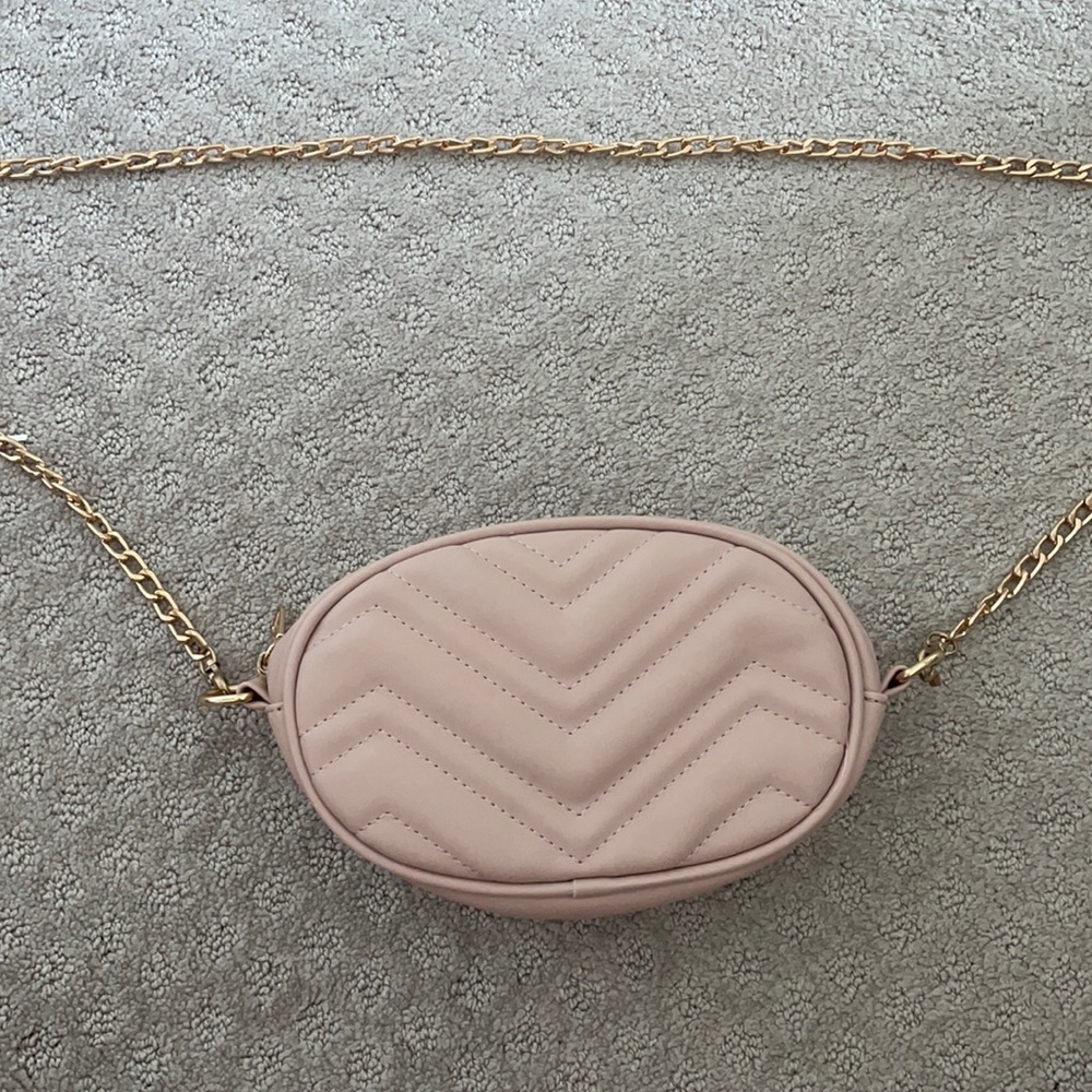 Pink leather purse